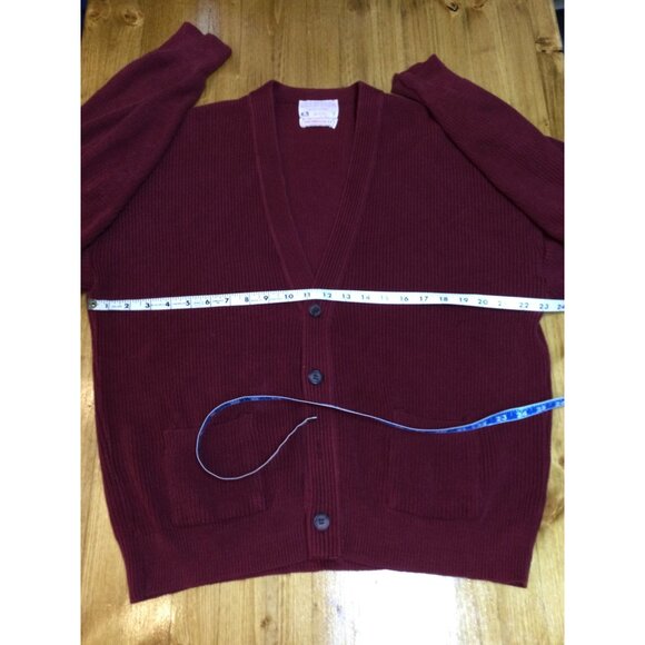 Vintage Lord Jeff The Whaler Rib Mens Cardigan Sweater Size L Grandpa Old Money - Picture 6 of 8